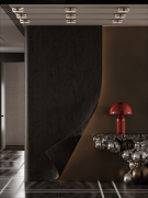 将本来分离的厨房、取客堂整合为式社交空间